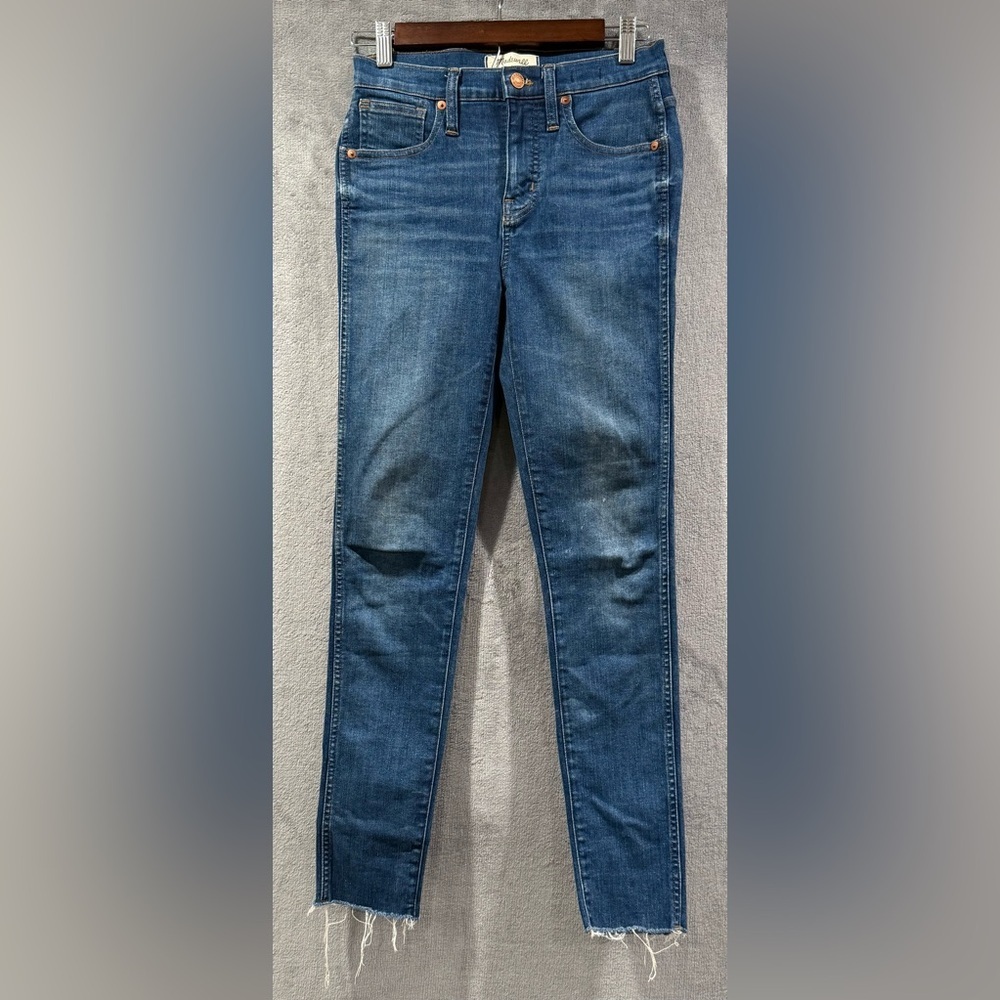 Madewell Women’s Size 26  9" High Rise Skinny‎ Jeans Blue Stretch Denim